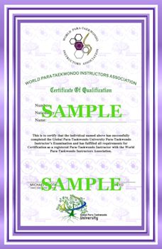 Certificate of Qualification - SAMPLE